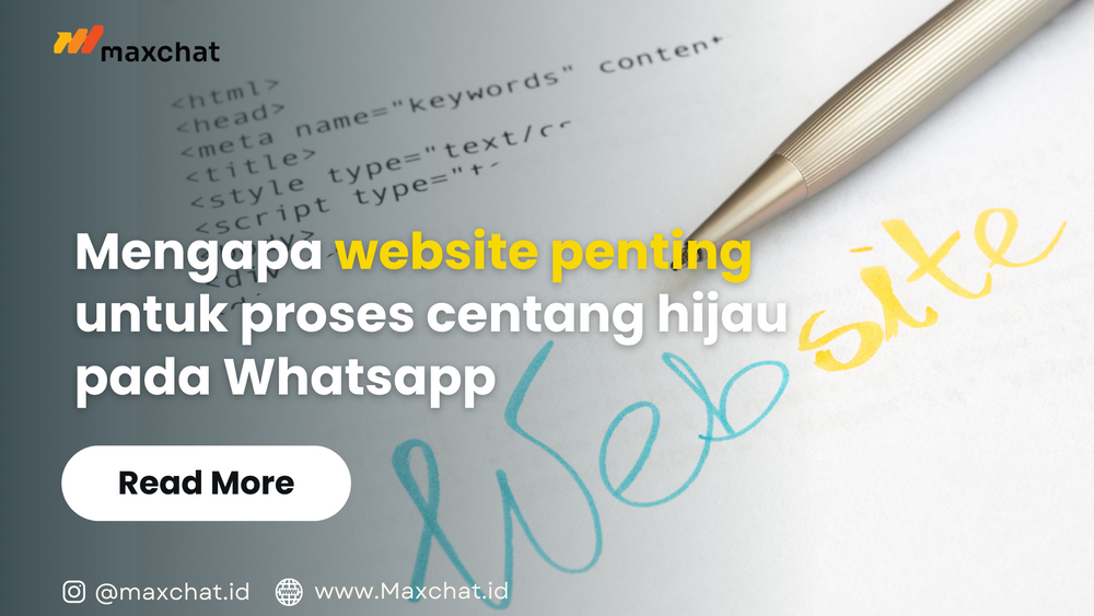 5 Alasan mengapa website penting untuk proses centang hijau pada Whatsapp